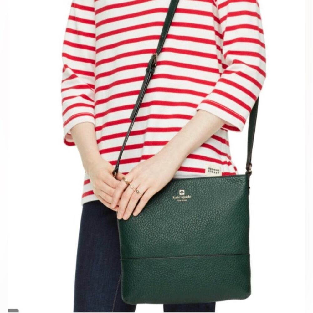 UEC KATE SPADE Kate Southport Avenue Cora BEAUTIFUL GREEN COLOR GENUINE LEATHER - Picture 2 of 10